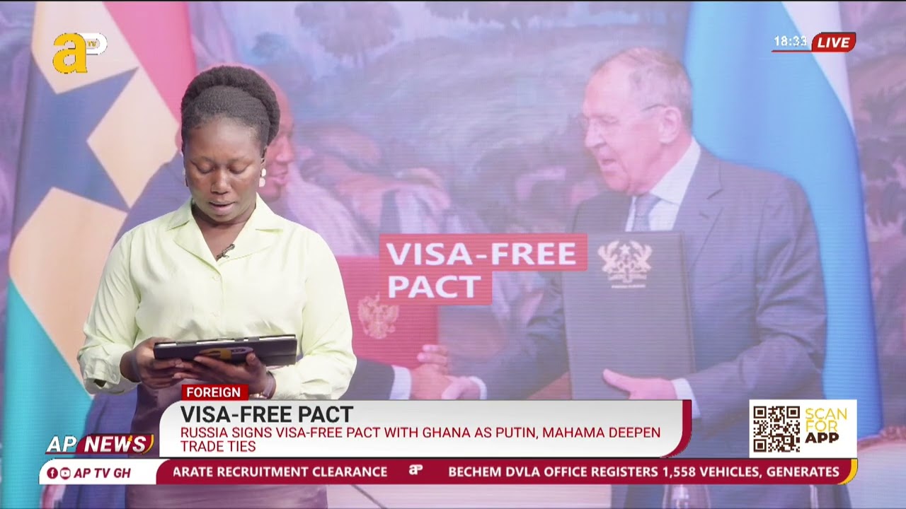 Russia Signs Visa-Free Pact With Ghana As Putin & Mahama Deepen Trade Ties