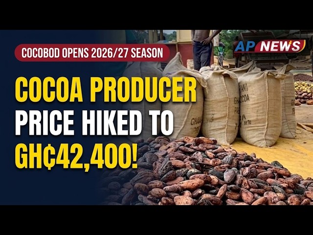 COCOBOD Increases Cocoa Producer Price To GH¢42,400 For 2026/27 Season