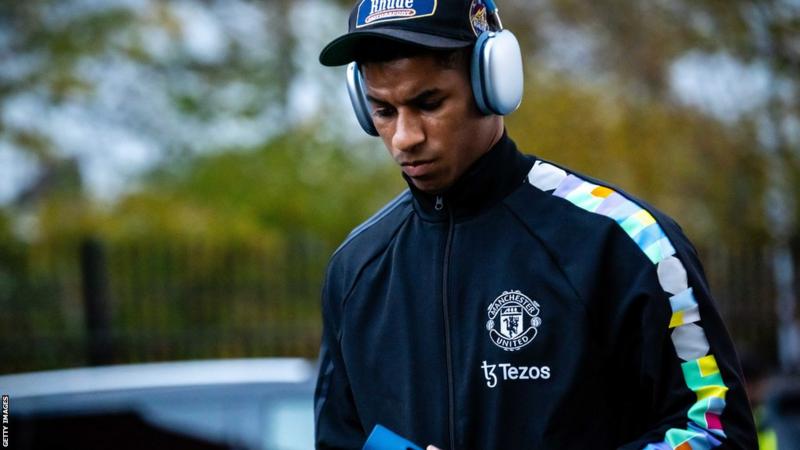 Marcus Rashford was a substitute for Manchester United's Carabao Cup loss to Newcastle on Wednesday
