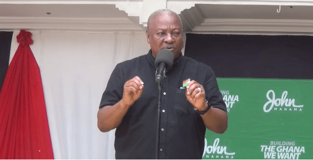 John Dramani Mahama, the flagbearer of the National Democratic Congress (NDC)