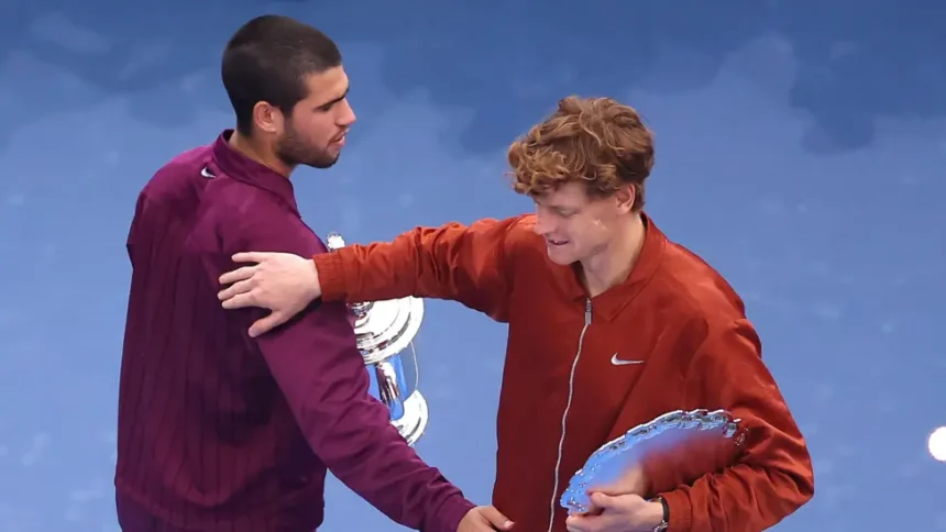 Carlos Alcaraz and Jannik Sinner have won the past eight Grand Slams between them