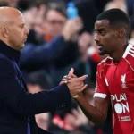 Alexander Isak is waiting for his first Premier League goal for Liverpool