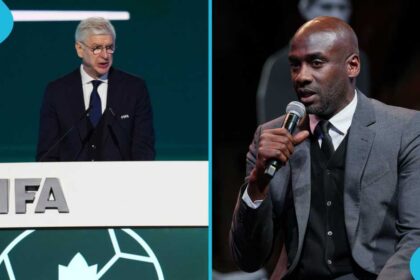 Arsene Wenger and Otto Addo