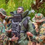 Ghanaian soldiers training