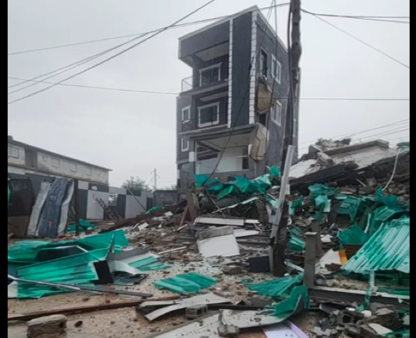 Collapse of a building at the North Industrial Area in Accra