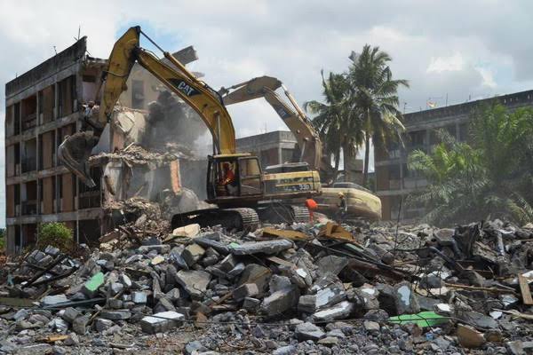 KNUST Demolition Exercise Looms