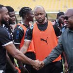 John Mahama meets Black Stars players