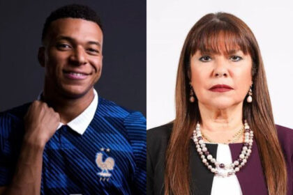 Kylian Mbappe and senator Celeste Amarilla