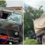 military truck collides with STC bus