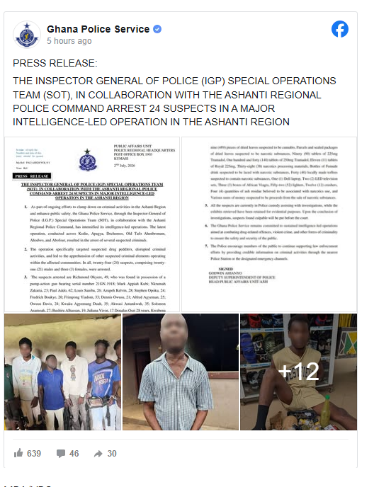 Police statement