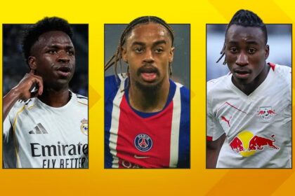 Vinicius Jr, Bradley Barcola and Yan Diomande,