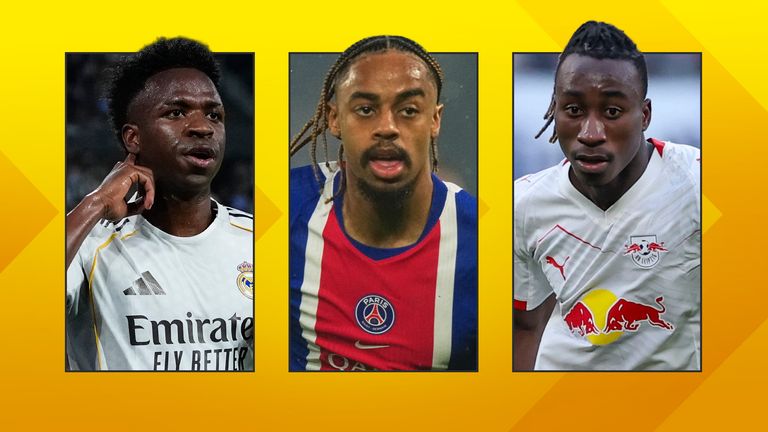 Vinicius Jr, Bradley Barcola and Yan Diomande,