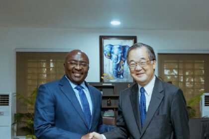Dr Mahamudu Bawumia and Japan’s Ambassador to Ghana, Hiroshi Yoshimoto