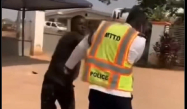 Driver slaps police officer during dispute
