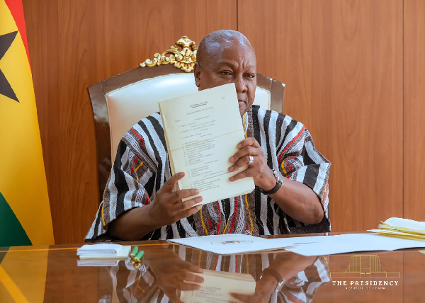 President John Dramani Mahama has signed 10 major bills into law