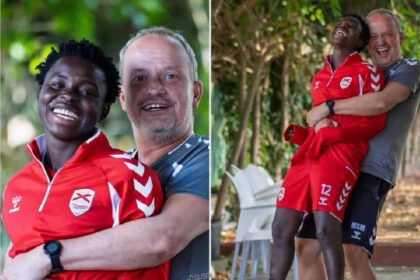 Comfort Yeboah’s unusual picture with Spanish coach
