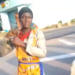 Homeless Nigerian national at a roadside location in Tema