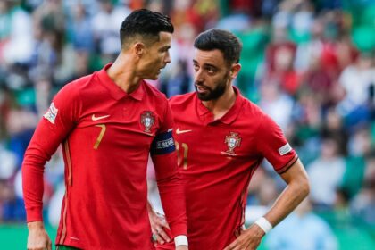 Bruno Fernandes and Cristiano Ronaldo