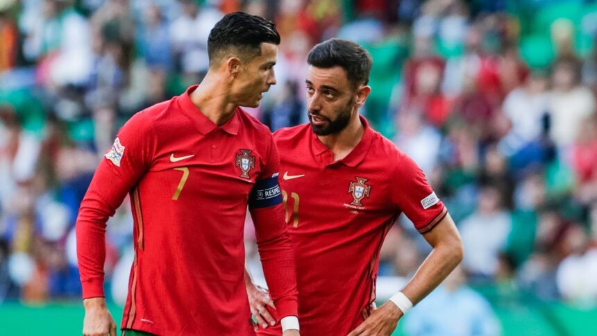 Bruno Fernandes and Cristiano Ronaldo