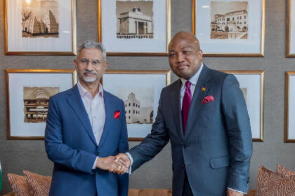 Dr Subrahmanyam Jaishanka and Foreign Affairs Minister Samuel Okudzeto Ablakwa