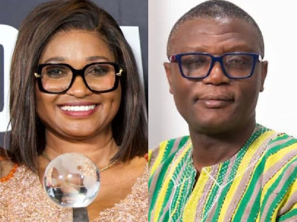 GTA CEO Maame Efua Houadjeto and Sports Minister Kofi Adams