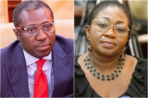 Minority Leader Alexander Afenyo-Markin and Deputy Minority Leader Patricia Appiagyei