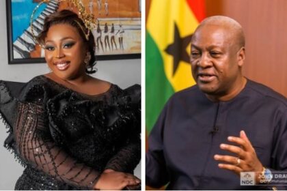 Phillis Naa Koryoo Okunor and John Dramani Mahama